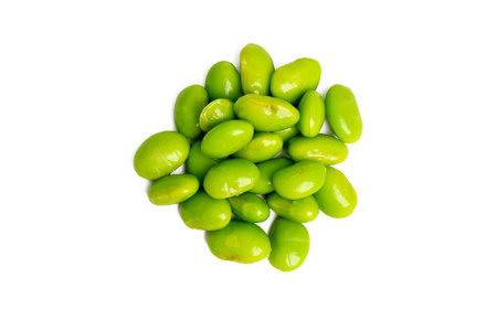 High-resolution photograph of Japanese peas taken using the stacked focus technique.の写真素材