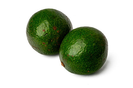 The Photo of avocado taken with a high-resolution camera using the focus-stacking technique on a...