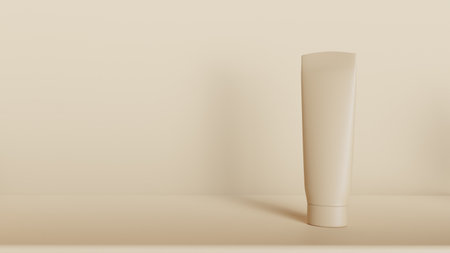 The cosmetic bottle and jar mockup. bottles of shampoo or body oil of serum stand next to each other in front view.の写真素材