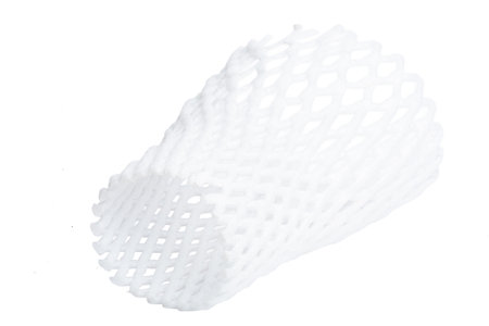 The Photo of net or with a high-resolution camera stacking focus technic using on a white background.の写真素材