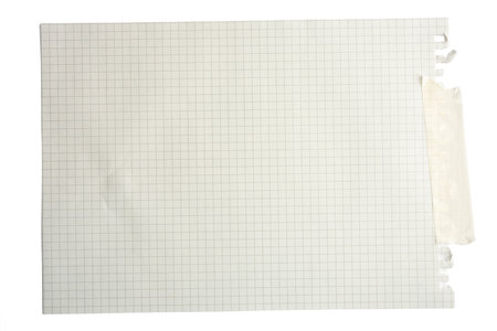 The Note paper for writing messages, taken with a high-resolution camera