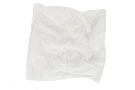 Tissue paper placed on a white backgroundの写真素材