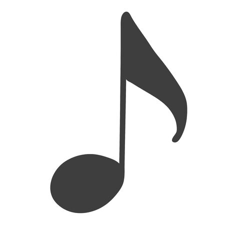 Illustration of isolated musical note on white background. Design layout for banners presentations, flyers, posters and invitations. Vector modern flat design musical note.のイラスト素材