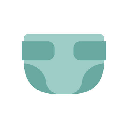 Vector illustration of simple diapers. Isolated vector illustration in flat style.のイラスト素材
