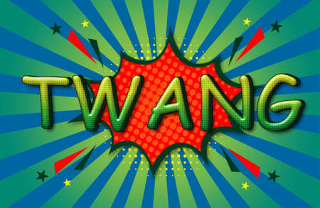 TWANG Comic Speech 3d Text Style Effect high resolution backgroundの写真素材