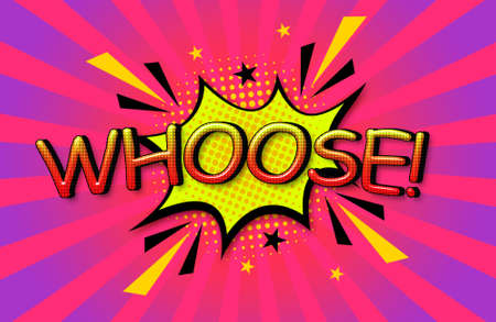WHOOSE Comic Speech 3d Text Style Effect high resolution background