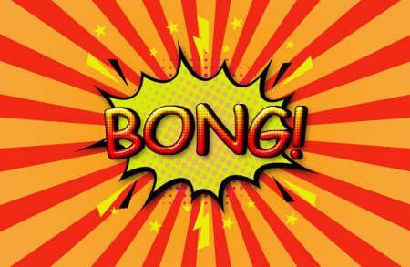 BONG Comic Speech 3d Text Style Effect high resolution backgroundの写真素材