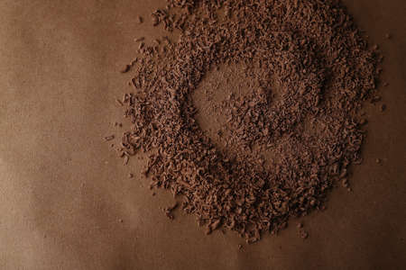 chocolate chips on craft paper