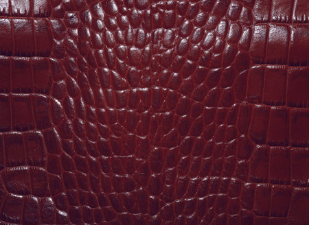Luxury red leather closeup texture background for pattern design.の写真素材