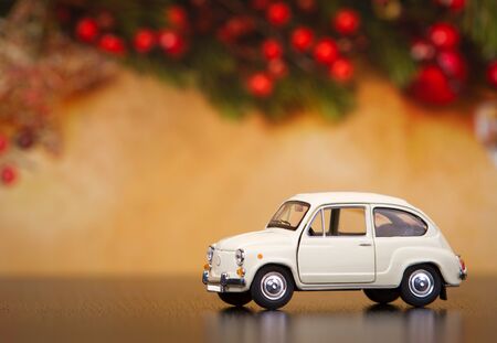 Toy car on a warm backgroundのeditorial素材