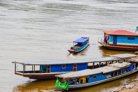 mekong river laosのeditorial素材