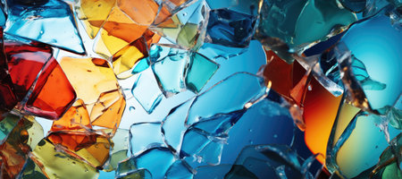 The background is made of shards of colored glass. Close-upの素材