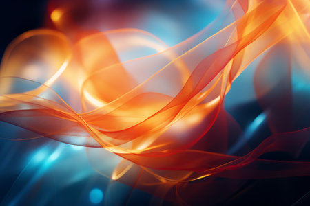 abstract background with a glowing wavy pattern, close-upの素材