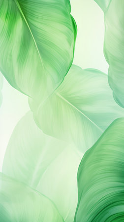 ropical green leaf background. Nature concept. Vector illustration.の素材