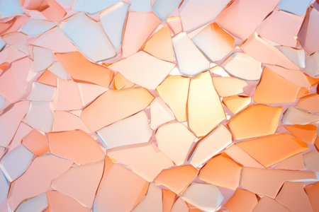 mosaic abstract background of pink and sky-colored glass fragmentsの素材