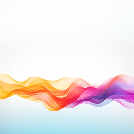 abstract colorful background with smooth wavy lines. Vector illustration.の素材