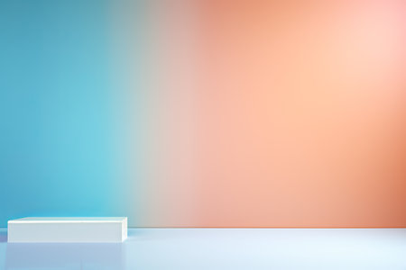 Abstract blurred pale pink background with a stand for the product.  copy spaceの素材