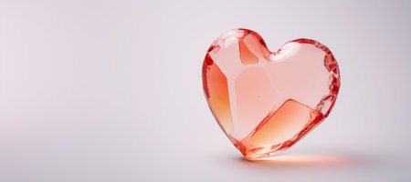 pink heart on a gray background. The concept of Valentine's Day. copy spaceの素材