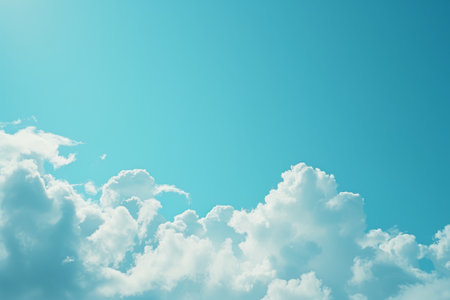 Blue sky background with clouds. place for the textの素材