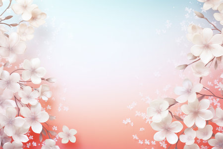Spring background in cherry blossom with space for text. Vector illustration for March 8th, birthday.の素材