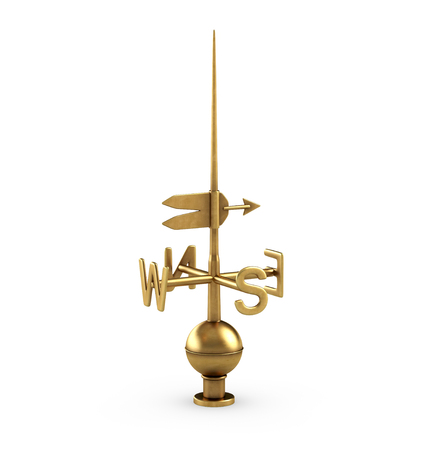 3D illustration of Weathervane on white backgroundの写真素材