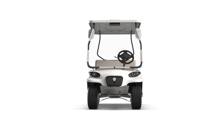 3D render of Golf cart isolated on white backgroundの写真素材