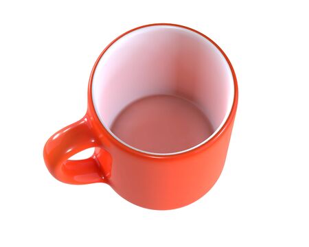 3D Render of Red Cup isolated on whiteの写真素材