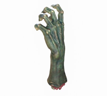 3D render of cutted Zombie hand, Halloween theme.の写真素材