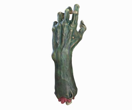 3D render of cutted Zombie hand, Halloween theme.の写真素材