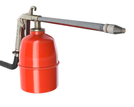 3D render of air spray gun isolated on whiteの写真素材
