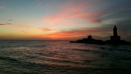 Beautiful southern tip of Indian peninsulaの素材