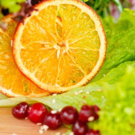 This is a close-up of vegetables and fruitsの写真素材