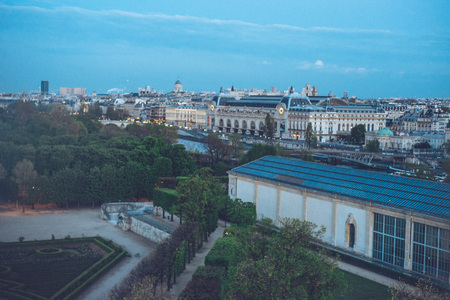 City Center night view of Paris (France) from the topのeditorial素材