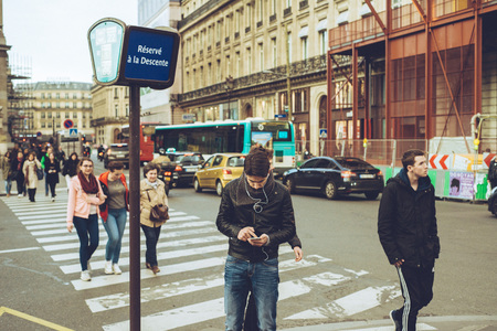 Paris France city walks editorial travel shootのeditorial素材