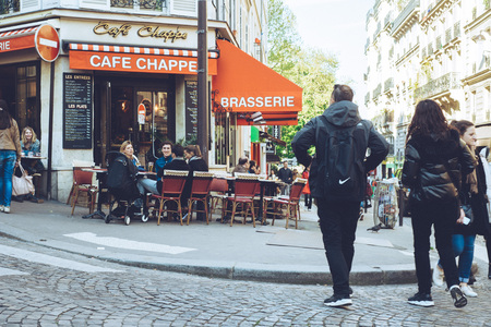 Paris France city walks editorial travel shootのeditorial素材