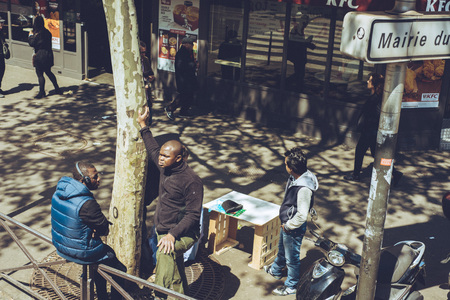 Paris France city walks editorial travel shootのeditorial素材