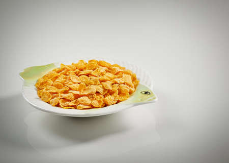 corn flakes is healthy and nourish protein breakfastの写真素材