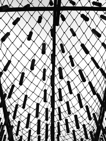 Wind Chimes -- made from hollow bamboo tubesの写真素材