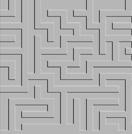 A maze design with raised contours on gray backgroundの写真素材