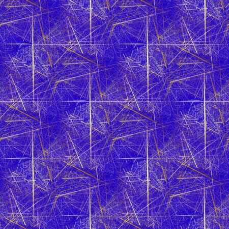 A blue background with a random pattern of stick-like lines
