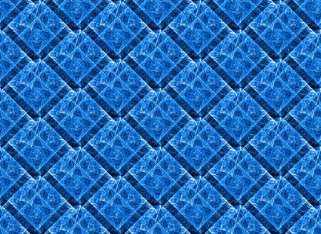 A deep blue seamless texture made from complex square fractal tilesの写真素材