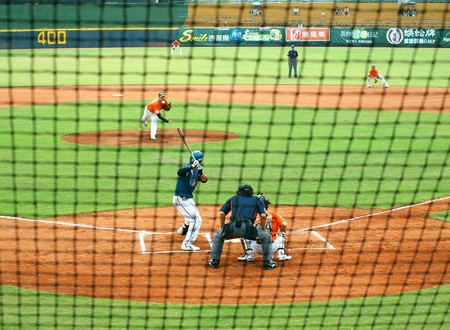 PINGTUNG, TAIWAN, APRIL 8: Pitcher Wordekemper of the President Lions throws the ball in a game of...