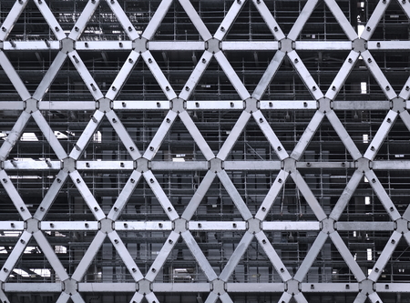 Large scale construction project with a modern steel facadeの写真素材