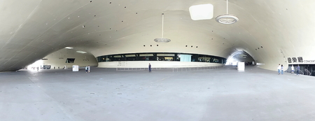 KAOHSIUNG, TAIWAN -- APRIL 14, 2019: The entrance area of the recently completed National Center for the Performing Arts located in the Weiwuying Metropolitan Parkのeditorial素材