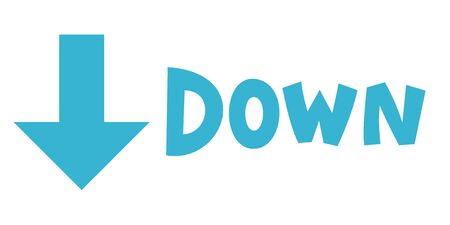 arrow, DOWNの写真素材