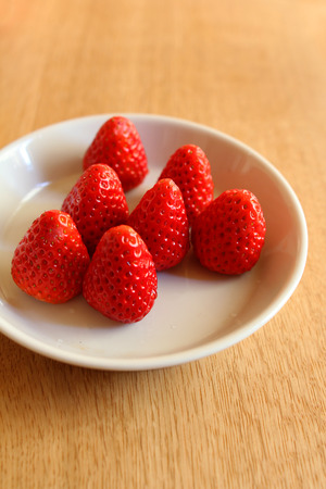 Lined strawberryの写真素材