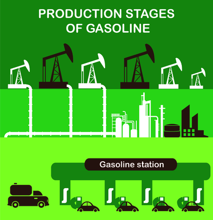 crude oil refiningのイラスト素材