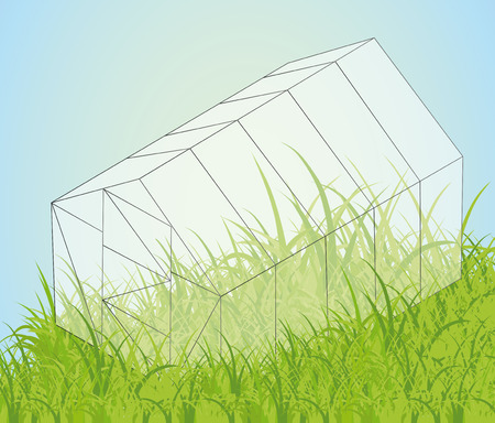 A vector illustration of a greenhouseのイラスト素材