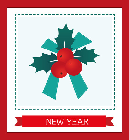 vintage christmas card with a fir-treeのイラスト素材