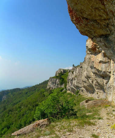 Ancient track under breakages of Iografの写真素材